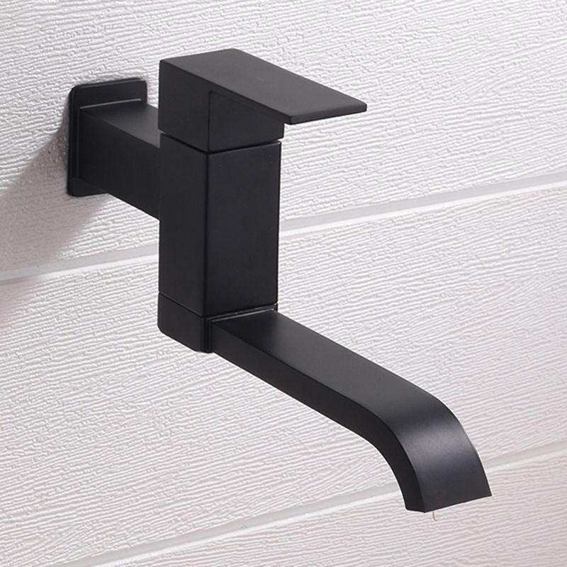Lisslune | Contemporary Wall Mounted Bathroom Faucet Lever Handles Low Arc Swivel Brass Tap