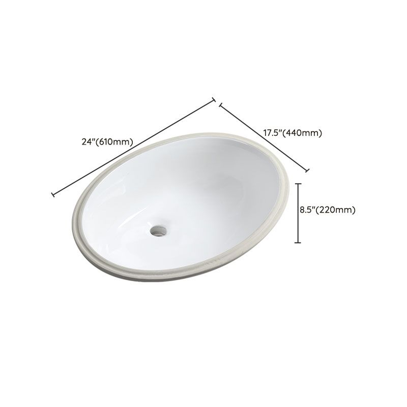 Lisslune | Modern Oval Wash Stand Ceramic Table Installation Sink Bathroom