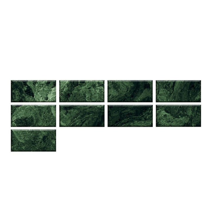 Lisslune | Mosaic tiles peel and attach tiles PVC backsplash peel and attach wall tiles in green