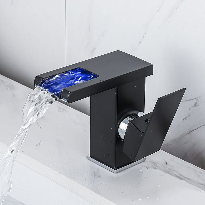 Lisslune | Contemporary Sink Faucet Solid Color Low Arc Bathroom Sink Faucet
