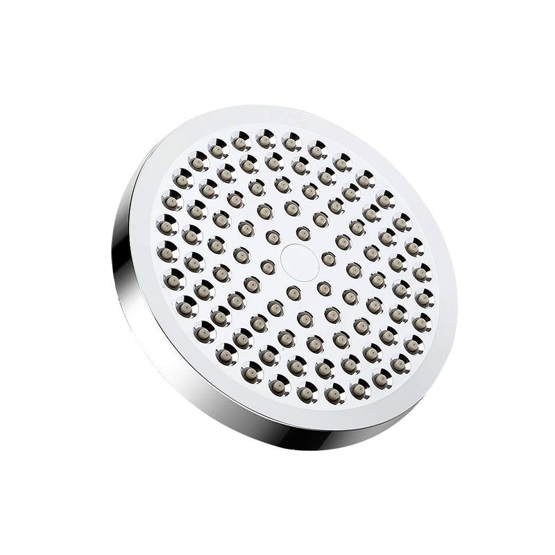 Lisslune | Modern Standard Shower Set Double Round Metal Adjustable Spray Pattern Shower Head