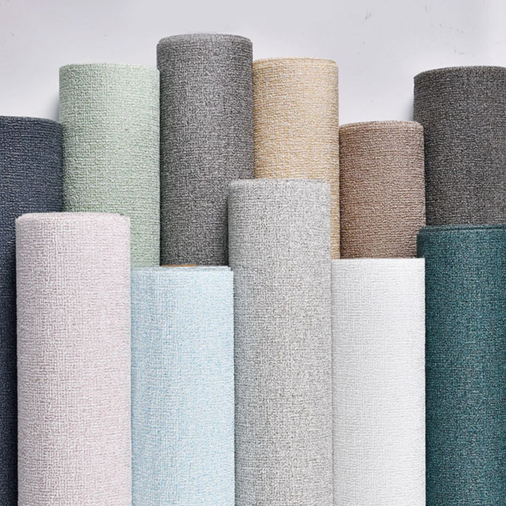 Lisslune | Modern Tin Back Wall Cladding Texture Linen Roll Wall Ceiling Panel