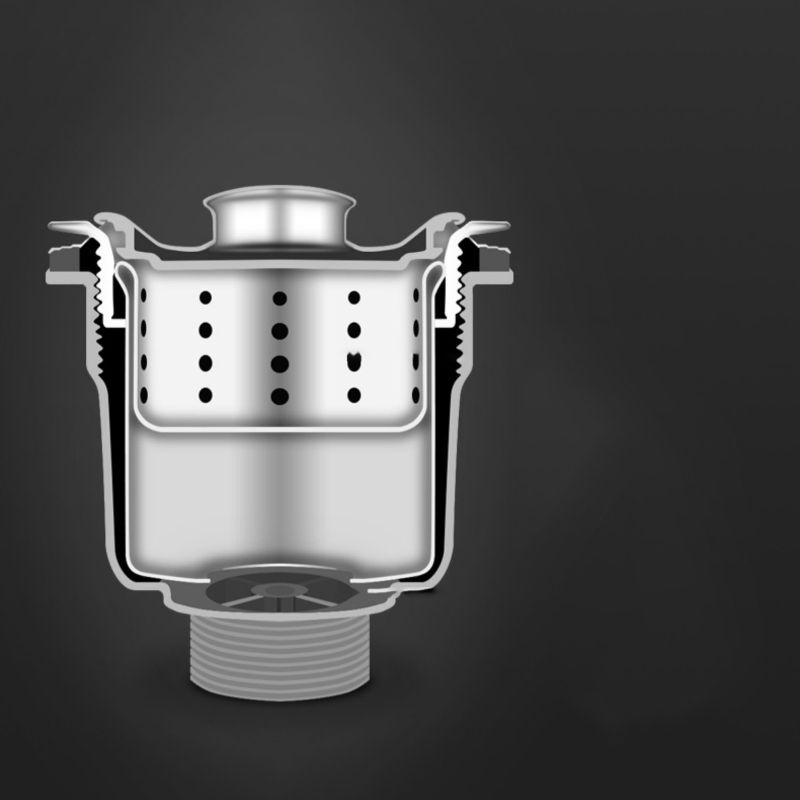 Lisslune | Stainless Steel Round Sink in Black Single Basin Undermount Sink with Basket Strainer