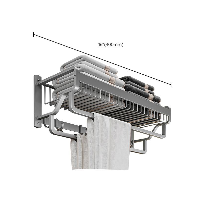 Lisslune | Modern Metal Bathroom Accessory Set Polished Silver Bathroom Shelf/Paper Holder/Roben Hook