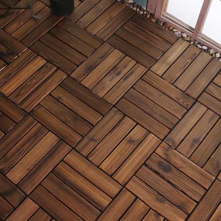 Lisslune | Wood Terrace Tiles Plug-in System Installation Outdoor Terrace Tiles