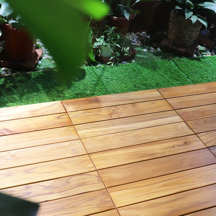Lisslune | Connected outdoor floor tiles wooden planks