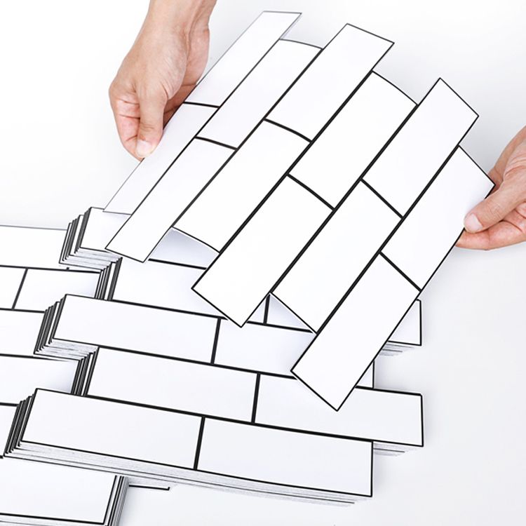 Lisslune | Plastic Peel & Stick Subway Tiles Contemporary Waterproof Peel & Stick Subway Tiles