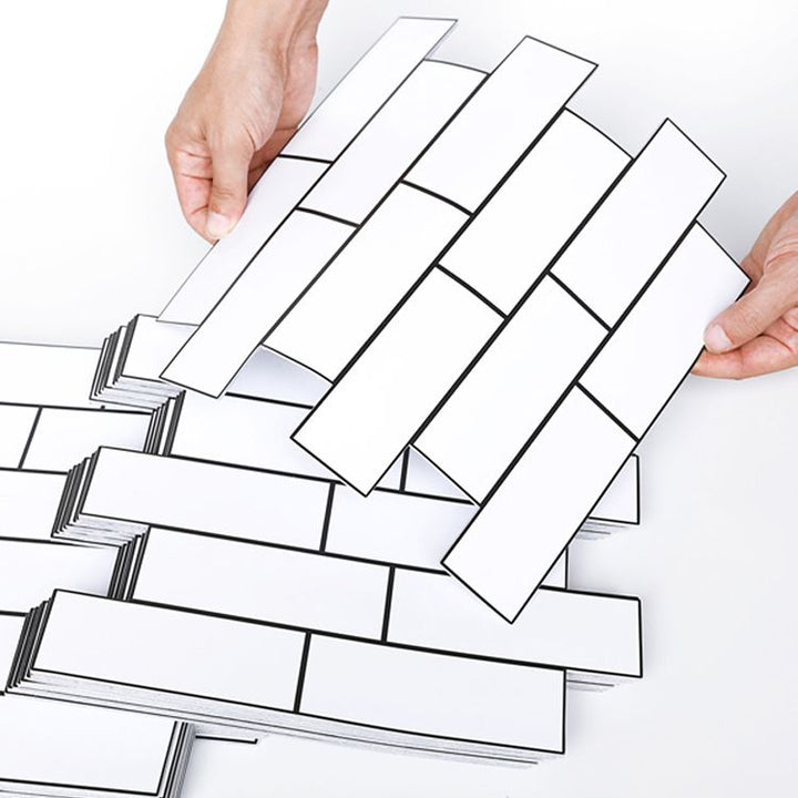 Lisslune | Plastic Peel & Stick Subway Tiles Contemporary Waterproof Peel & Stick Subway Tiles