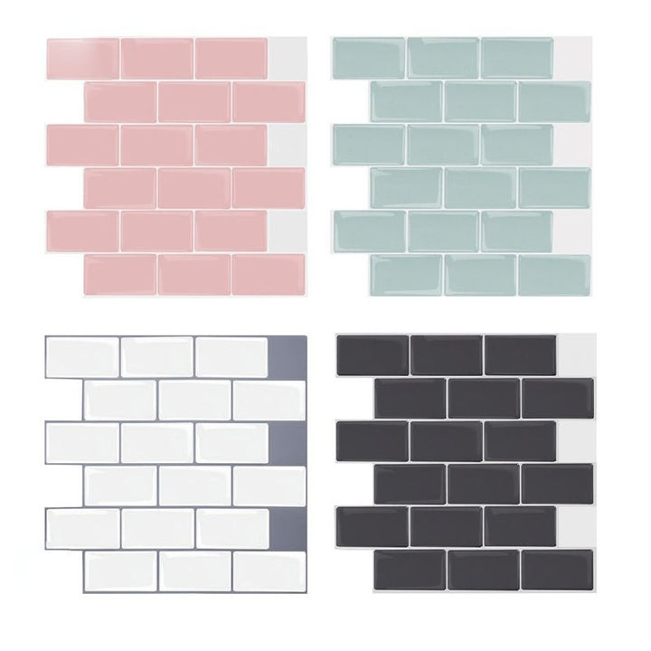 Lisslune | Simple Peel & Stick Tile Scratch-Resistant Plastic Peel and Stick Subway Tile for Shower