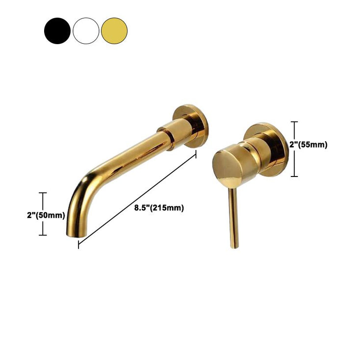 Lisslune | Modern 1 or 2 Handle Bathroom Sink Faucet Round Wall Mounted Bathroom Faucet.