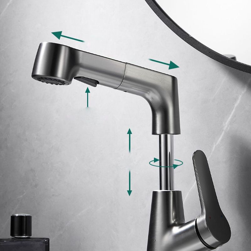Lisslune | 1-Handle Brush Nickel Widespread Faucet Single Hole Bathroom Vessel Faucet with Brass
