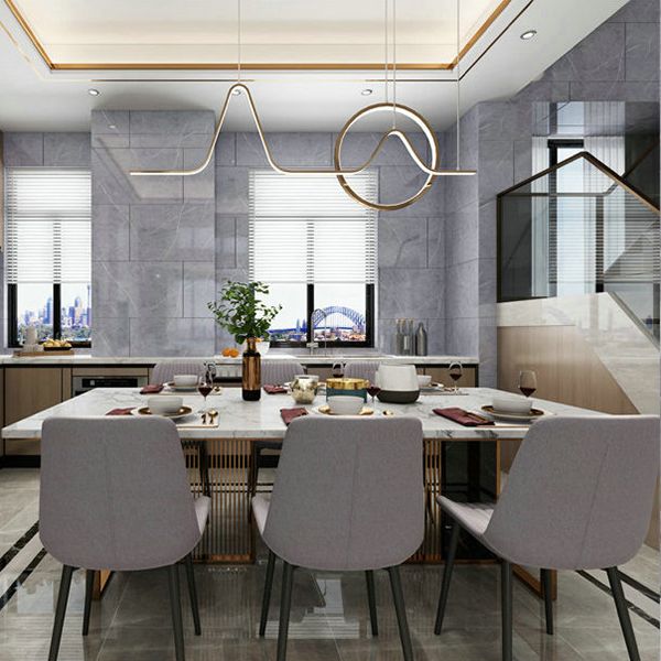 Lisslune | Floor Wall Tiles Marble Pattern Wallpaper Rectangular Bathroom Kitchen Wallpaper