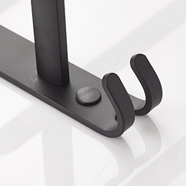 Lisslune | Modern black aluminum bathroom accessory set towel bar bathroom fittings