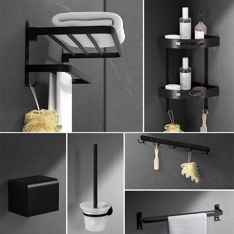 Lisslune | Black modern bathroom accessory set stainless steel bathroom fittings