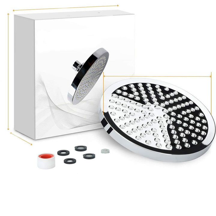 Lisslune | Contemporary Fixed Shower Head Round Metal Spray Head in Silver