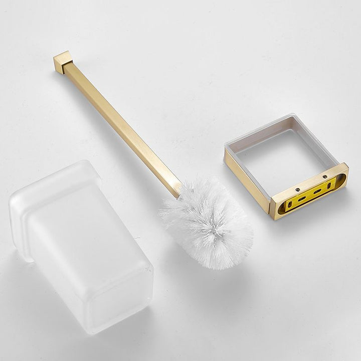 Lisslune | Brushed Brass Bathroom Hardware Set Retro Golden Bathroom Accessory Set