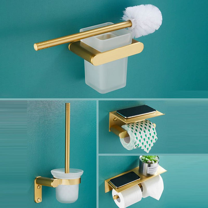 Lisslune | Traditional Bathroom Accessory Hardware Set Gold Bathroom Accessory Set