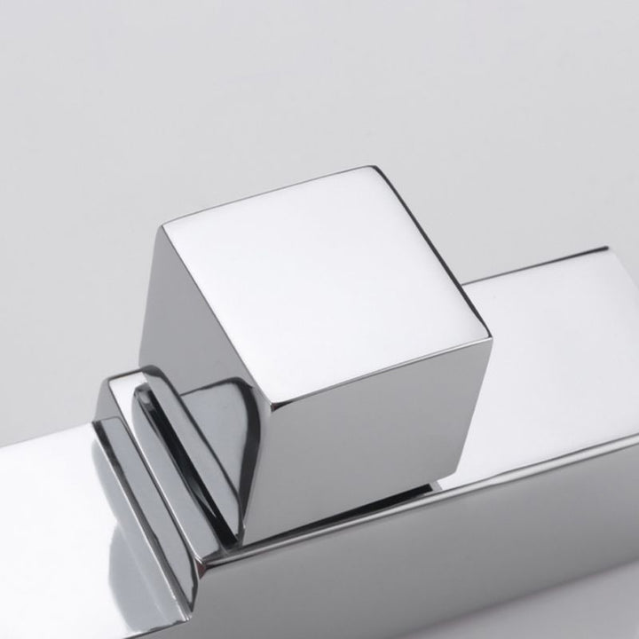 Lisslune | Contemporary Wall Mounted Bathroom Faucet Handle Knob Solid Brass Square Faucet