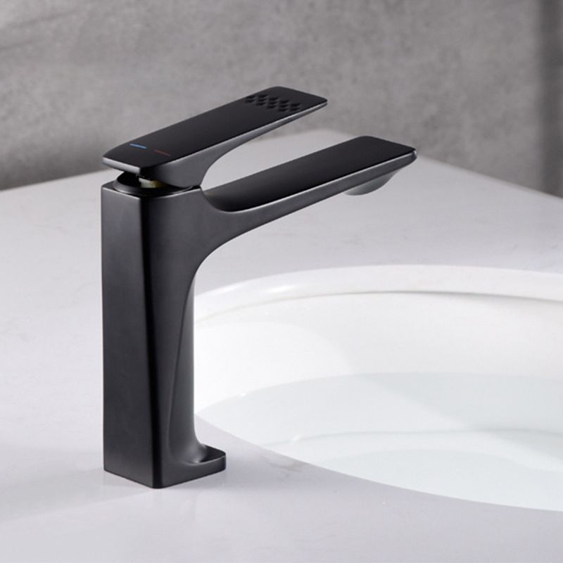 Lisslune | Modern Bathroom Faucet Brass Deep Arc Lever Handle with Faucet Hose