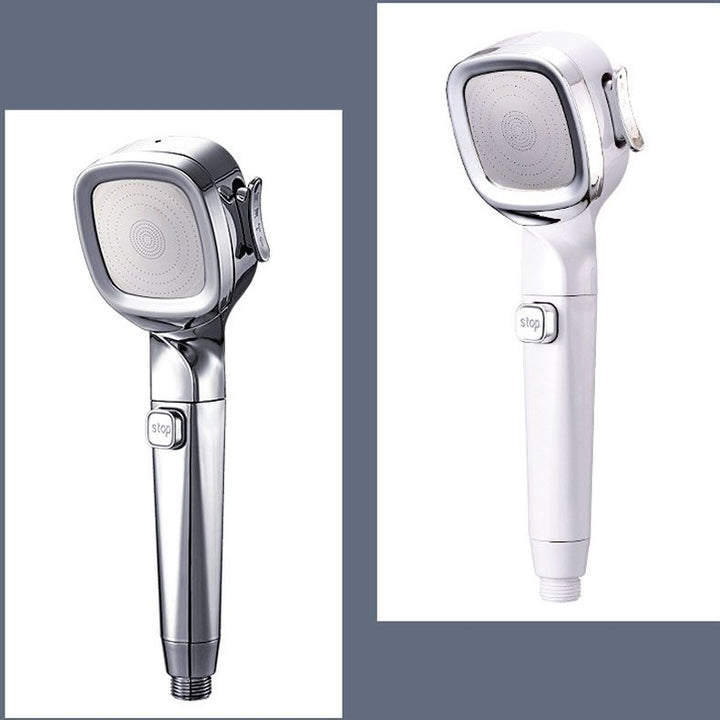 Lisslune | 4-Stage Pressure Shower Head One-Button Water Stop Handheld Shower Head