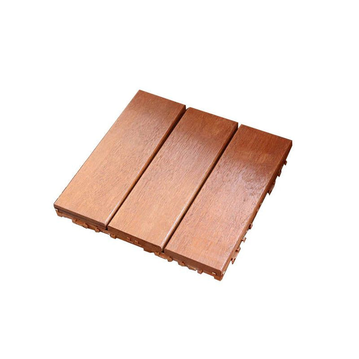 Lisslune | Classic wooden deck tiles connecting composite patio tiles