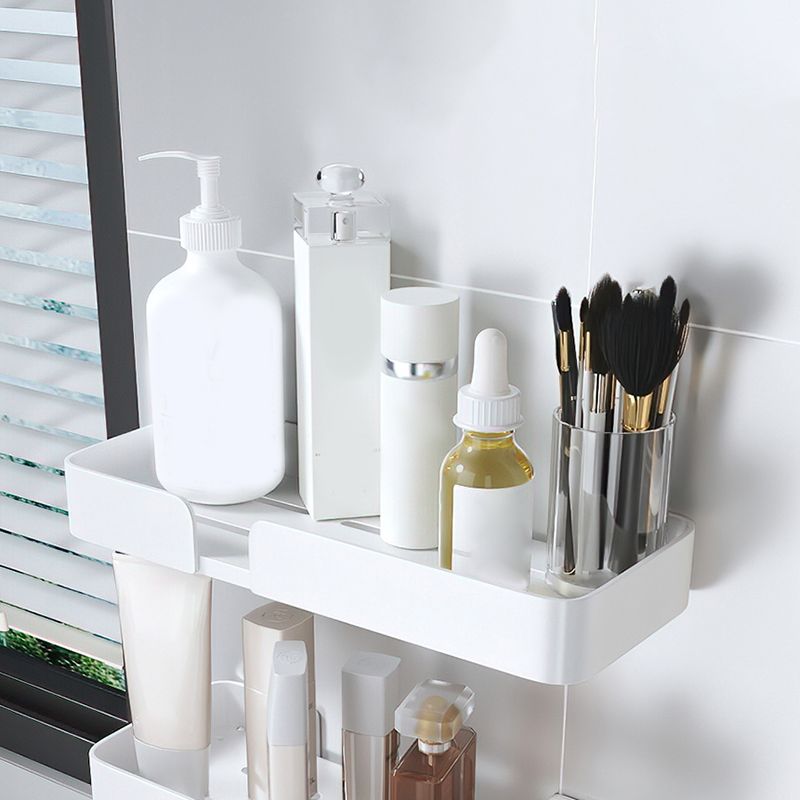 Lisslune | White Bathroom Set Modern 1/2/3 - Pieces Stainless Steel Bathroom Shelf