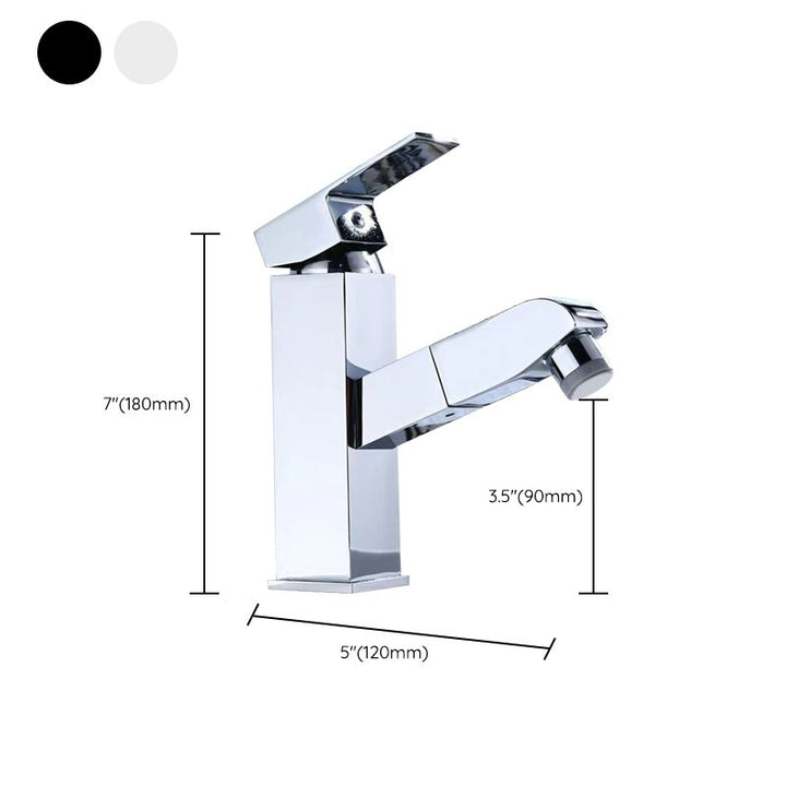 Lisslune | Contemporary Vessel Faucet Pull-Down Faucet with Single Handle