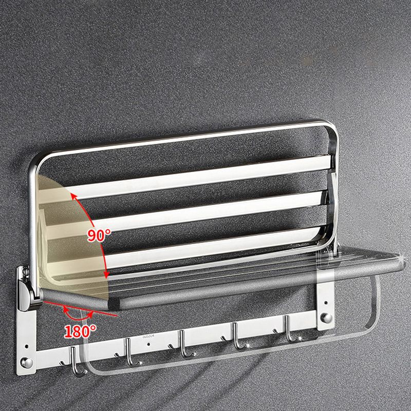 Lisslune | Classic Polished Chrome Bathroom Accessory Set Towel Holder/Paper Holder/Robe Hooks Included