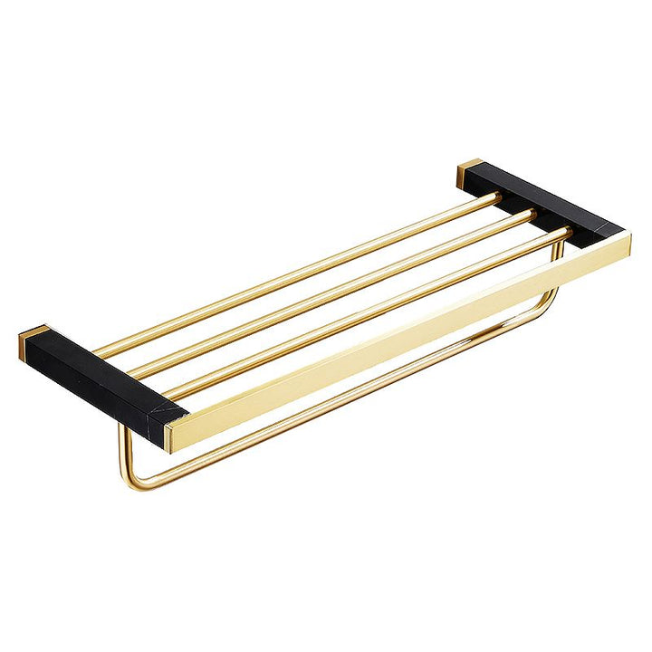 Lisslune | Metal and Marble Bathroom Minimalist Accessory as a Single Item or in a Set in Gold
