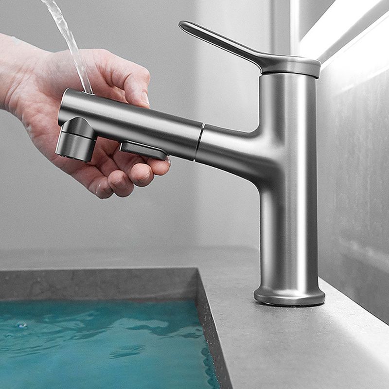 Lisslune | Contemporary Monochrome Sink Faucet Low Arc Centerset Sink Faucet for Bathroom