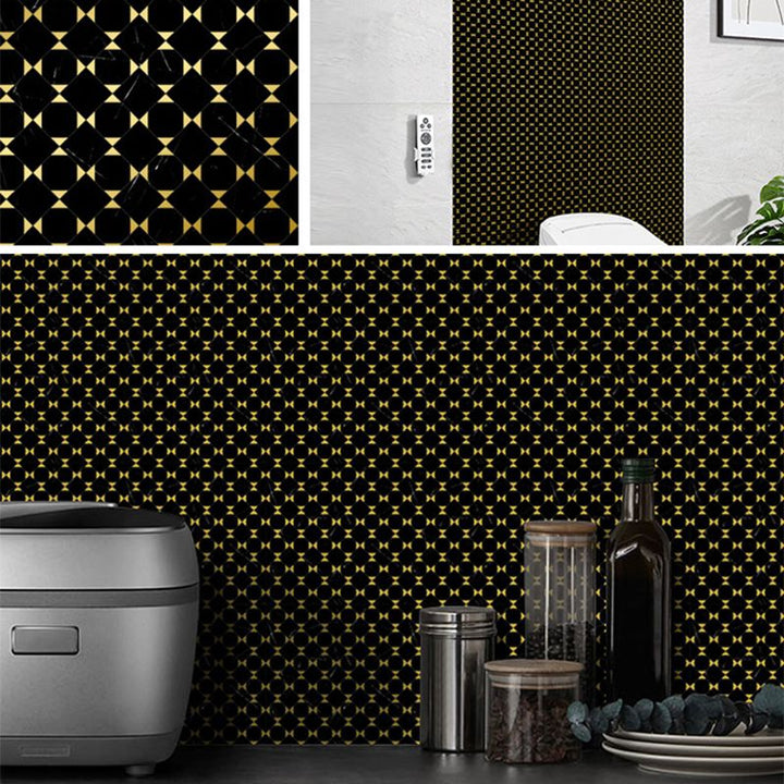 Lisslune | Peel & Stick Mosaic Tile Square Plastic Stain Resistant Tile - Peel & Stick for Shower
