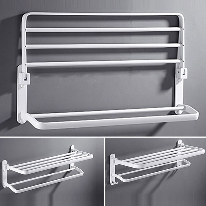 Lisslune | White Bathroom Accessories Hardware Set Modern Bathroom Accessories Set, Towel Rack