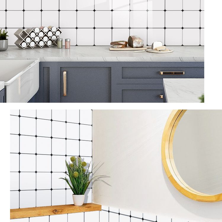 Lisslune | Quadrat Peel and Stick Back Wall Tile PVC Peel and Stick Tile for the Kitchen