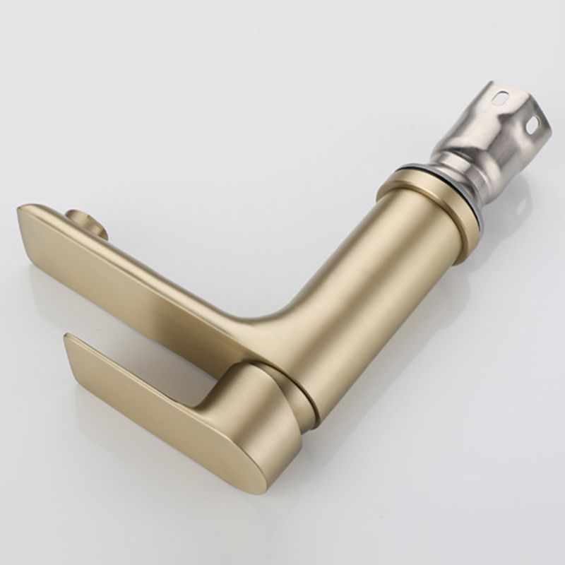 Lisslune | Modern Brass Sink Faucet Single Hole Bathroom Faucet Lever Handle Tap