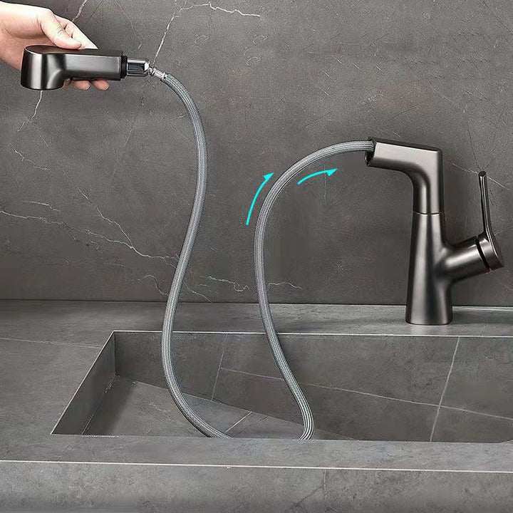 Lisslune | Modern centerset faucet with single lever handle for countertop washbasin bathroom fixture