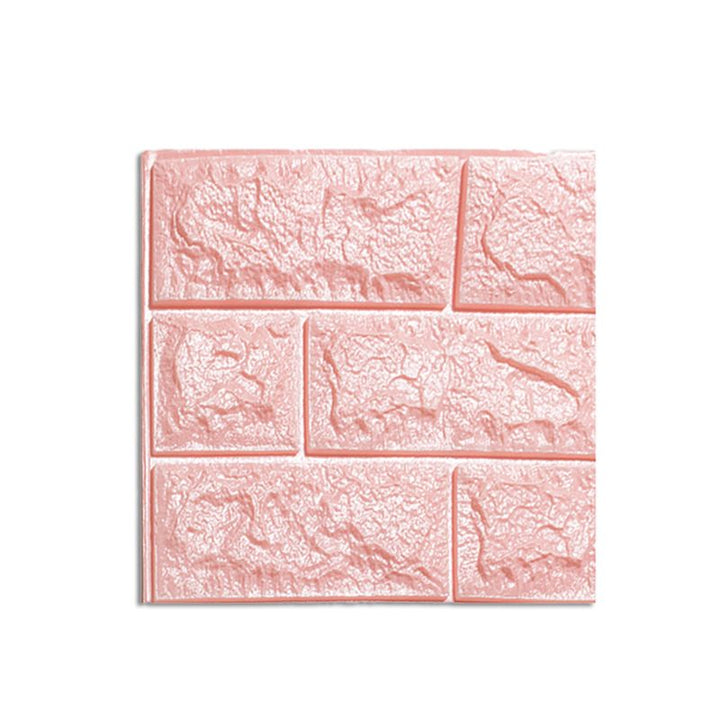 Lisslune | Waterproof Wall Panel Peel and Press 3D Synthetic Brick Living Room PVC Wall Covering (10-Pack)