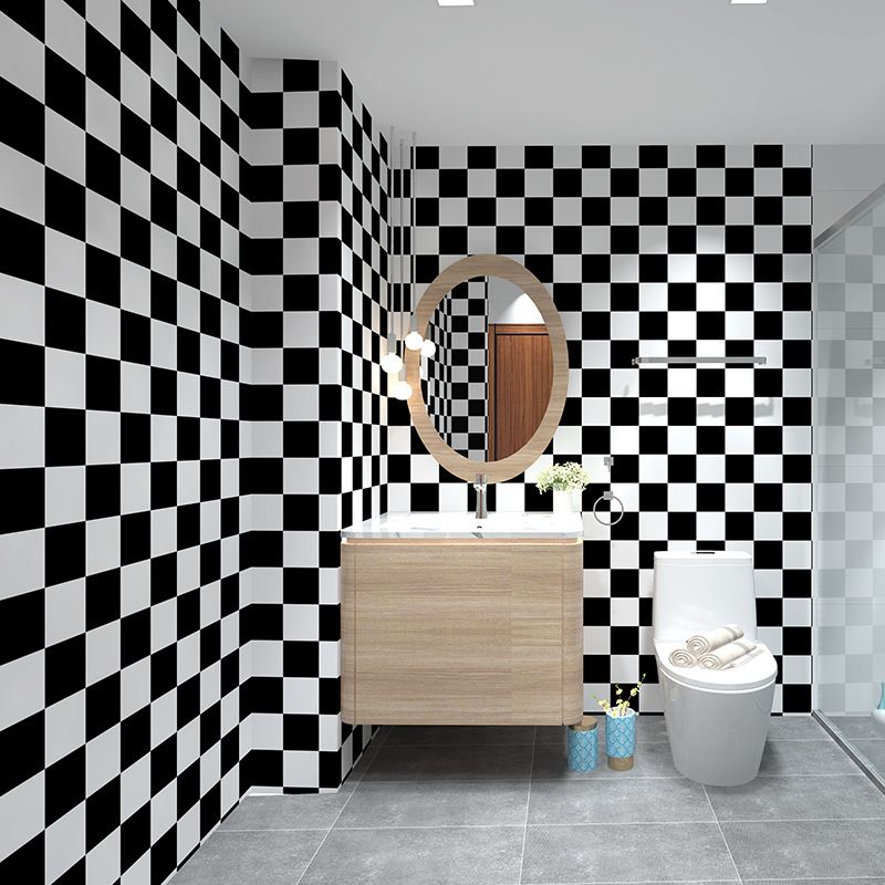 Lisslune | Modern Square Grid Single Plate Plastic Peel & Stick Field Tile