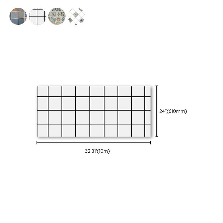 Lisslune | Grid Mosaic Peel & Stick Tile Scratch-resistant Wallpaper for Backsplash