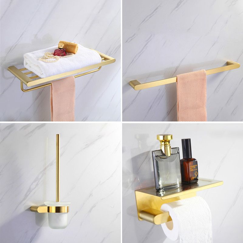 Lisslune | Modern Bathroom Hardware Set Gold Towel Bar Bath Hardware Set