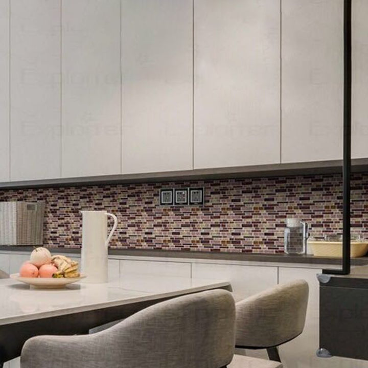 Lisslune | Peel and Stick Wall Tile PVC Rectangle Peel and Stick Subway Wall Tile for the Kitchen