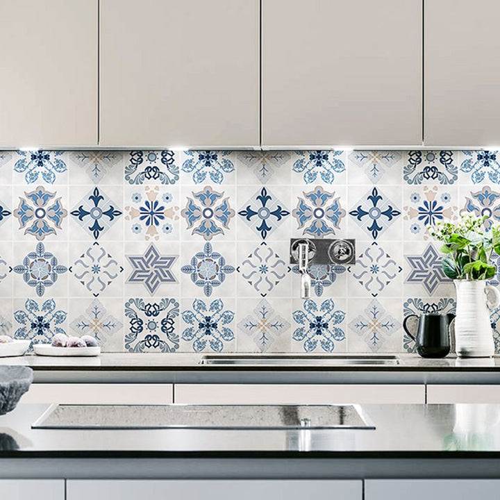 Lisslune | Kitchen wall tile Peel and stick Floral pattern wallpaper