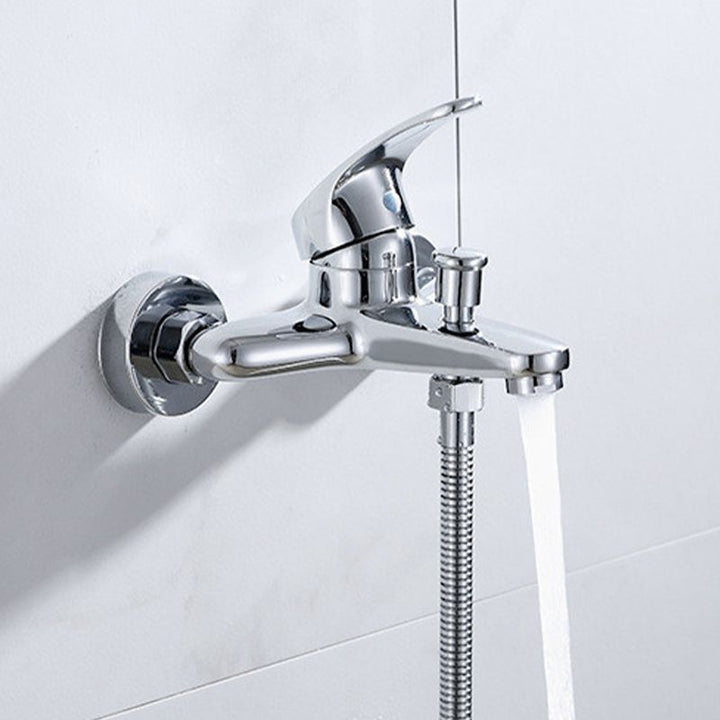 Lisslune | Modern Silver Bathtub Spout Single-Hole and Two-Hole Installation Faucet