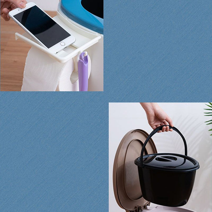 Lisslune | Modern Flush Toilet Plastic Round Floor Mounted Toilet Bowl for Bathroom