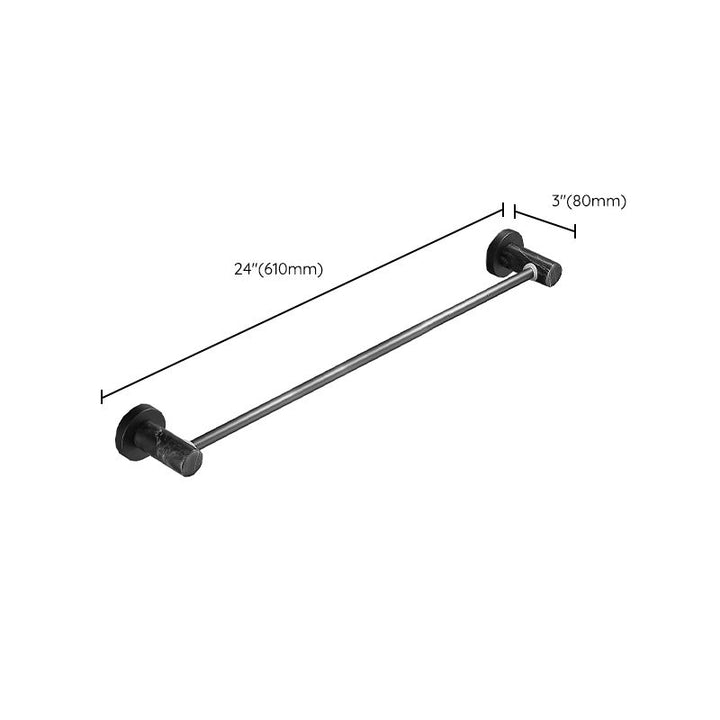 Lisslune | Metal and Marble Bathroom Accessories as a Single Item or as a Set in Black
