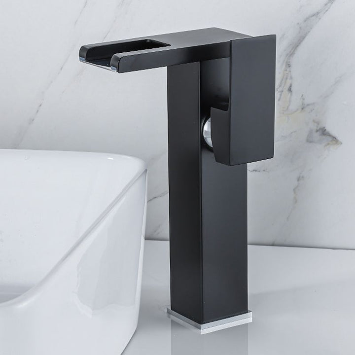 Lisslune | Contemporary Sink Faucet Solid Color Low Arc Bathroom Sink Faucet