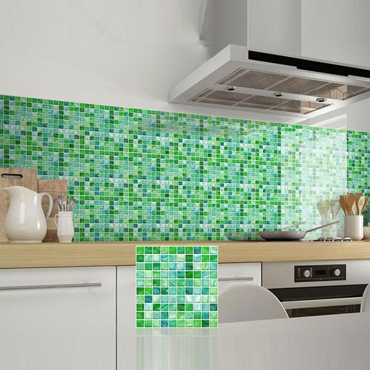 Lisslune | Peel and Stick Mosaic Tile Waterproof Square Peel and Stick Tile for the Kitchen 20-Pack