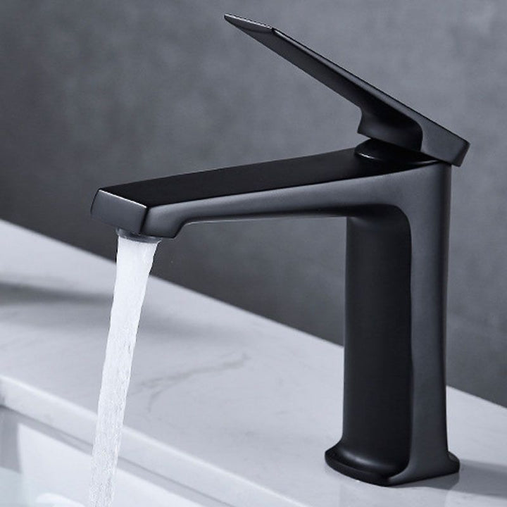 Lisslune | Modern Basin Mixer Lever Handle Copper Low Arc Basin Mixer