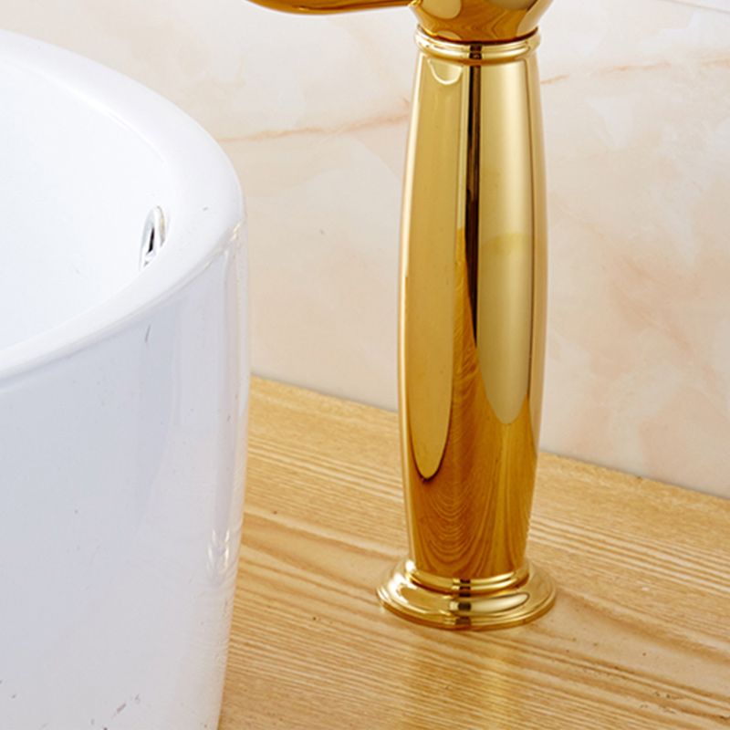 Lisslune | Glam Vessel Faucet Swivel Spout Lever Handle Sink Faucet