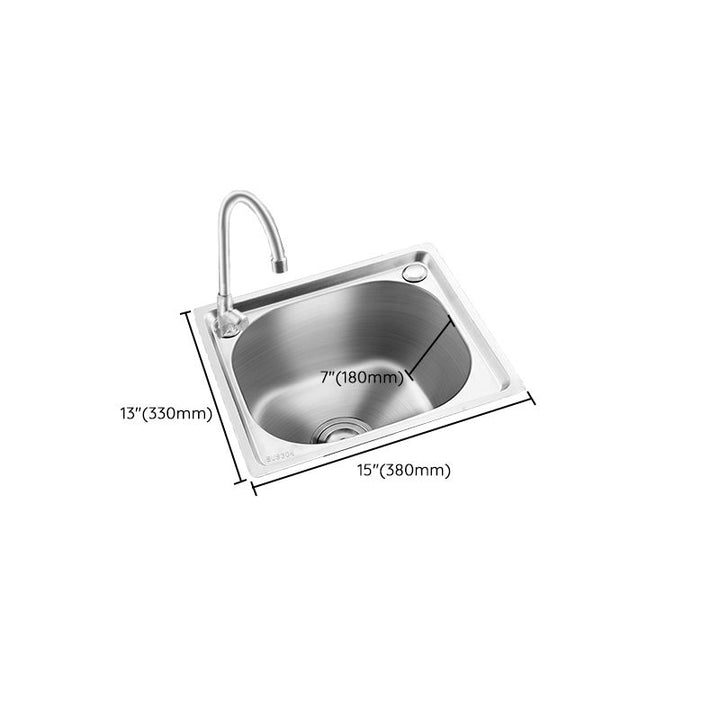 Lisslune | Modern Bar Prep Mirror Stainless Steel with Faucet Workstation Rack