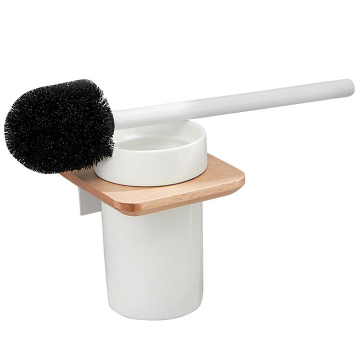 Lisslune | White Bathroom Set Solid Wood & Aluminium Bathroom Accessories individually or as a set